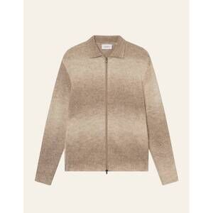 NEW LES DEUX men's gannon gradient zip cardigan in sand